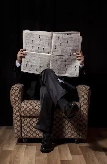 James P. Rochester portrait in chair